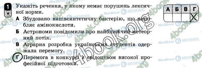 ГДЗ Укр мова 10 класс страница Вар.2 (1)